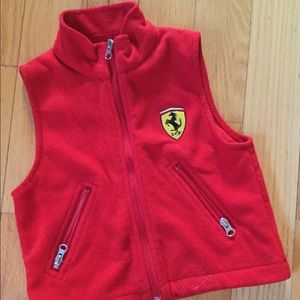Ferrari brand red fleece vest